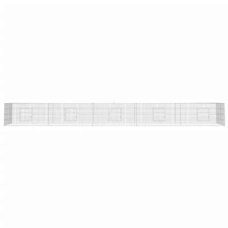 Vidaxl konijnenkooi met 5 panelen 541x109x54 cm gegalvaniseerd ijzer