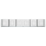 Vidaxl konijnenkooi met 6 panelen 327x79x54 cm gegalvaniseerd ijzer