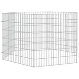 Vidaxl dierenverblijf 6 panelen 54x60 cm gegalvaniseerd ijzer