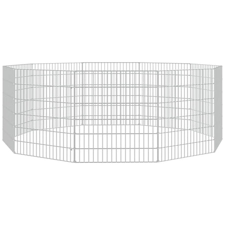 Vidaxl dierenverblijf 10 panelen 54x60 cm gegalvaniseerd ijzer