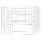 Vidaxl dierenverblijf 8 panelen 54x80 cm gegalvaniseerd ijzer