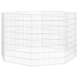 Vidaxl dierenverblijf 8 panelen 54x80 cm gegalvaniseerd ijzer