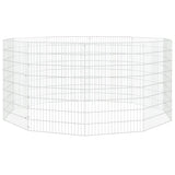 Vidaxl dierenverblijf 10 panelen 54x80 cm gegalvaniseerd ijzer