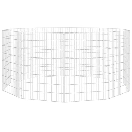 Vidaxl dierenverblijf 10 panelen 54x80 cm gegalvaniseerd ijzer