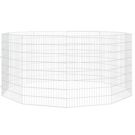 Vidaxl dierenverblijf 10 panelen 54x80 cm gegalvaniseerd ijzer