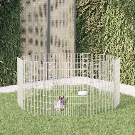 Vidaxl dierenverblijf 10 panelen 54x80 cm gegalvaniseerd ijzer