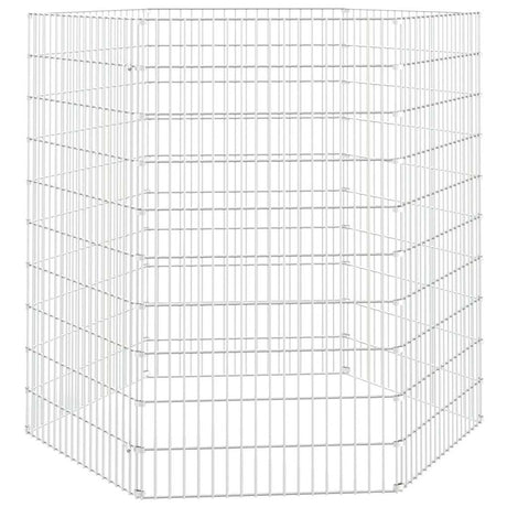 Vidaxl dierenverblijf 6 panelen 54x100 cm gegalvaniseerd ijzer