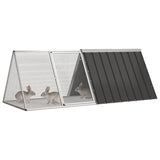 Vidaxl konijnenhok 201,5x80,5x71 cm gegalvaniseerd staal antraciet