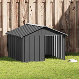 Vidaxl hondenhok 116,5x103x81,5 cm gegalvaniseerd staal antracietkleur