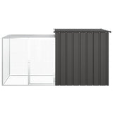 Vidaxl kippenhok 200x91x100 cm gegalvaniseerd staal antracietkleurig