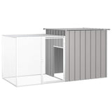 Vidaxl kippenhok 200x91x100 cm gegalvaniseerd staal grijs