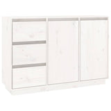 Vidaxl dressoir 111x34x75 cm massief grenenhout wit