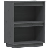 Vidaxl wandkast 60x34x75 cm massief grenenhout grijs