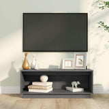 Vidaxl tv-meubel 90x35x35 cm massief grenenhout grijs