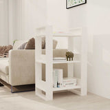 Vidaxl boekenkast kamerscherm 60x35x91 cm massief grenenhout wit