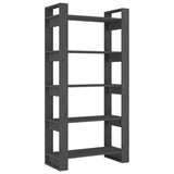 Vidaxl boekenkast kamerscherm 80x35x160 cm massief hout grijs