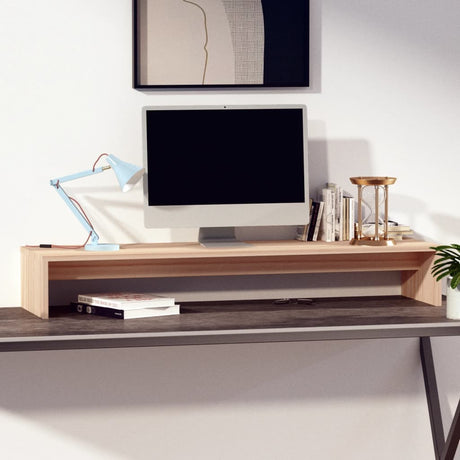 Vidaxl monitorstandaard 100x27x15 cm massief grenenhout