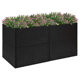 Vidaxl plantenbak 157x80x80 cm poly rattan zwart