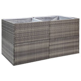 Vidaxl plantenbak 157x80x80 cm poly rattan grijs