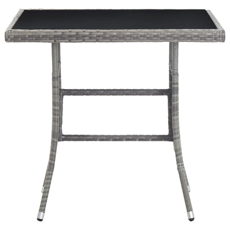 Vidaxl tuintafel 80x80x74 cm poly rattan grijs