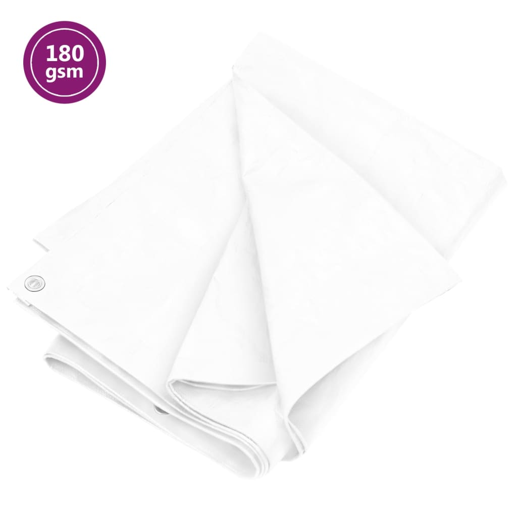 Vidaxl dekzeil 180 g m² 8x8 m hdpe wit