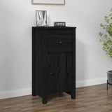 Vidaxl dressoir 40x35x80 cm massief grenenhout zwart