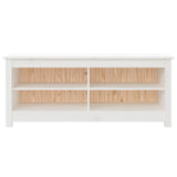 Vidaxl schoenenbank 110x38x45,5 cm massief grenenhout wit