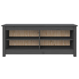 Vidaxl schoenenbank 110x38x45,5 cm massief grenenhout grijs