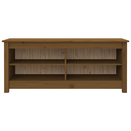 Vidaxl schoenenbank 110x38x45,5 cm massief grenenhout honingbruin