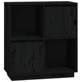 Vidaxl dressoir 74x35x80 cm massief grenenhout zwart