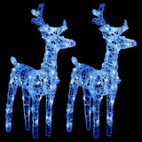 Vidaxl kerstrendieren 2 st 80 led's acryl blauw