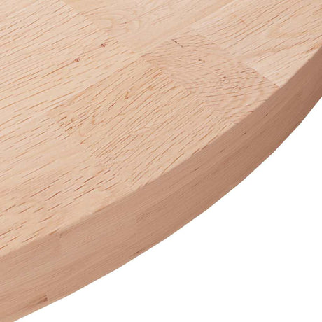 Vidaxl tafelblad rond ø60x4 cm onbehandeld massief eikenhout