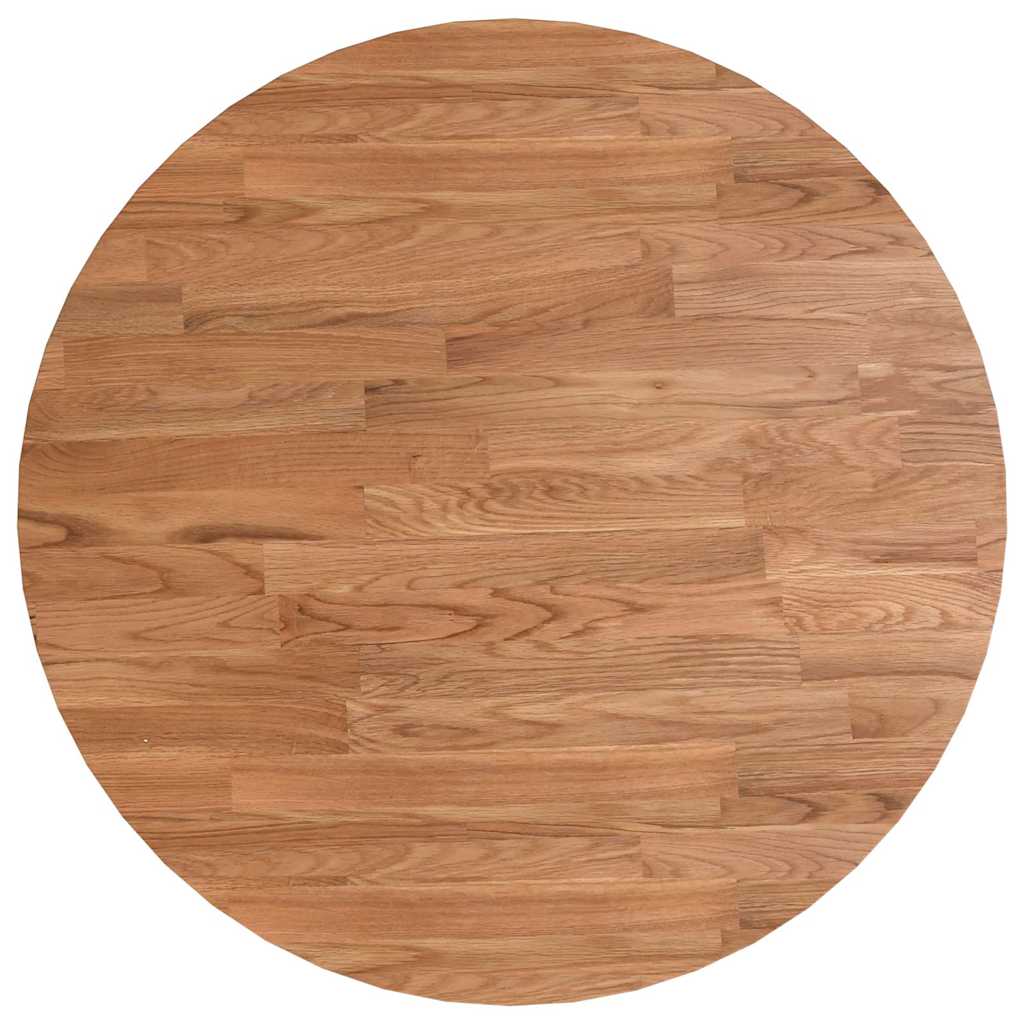 Vidaxl tafelblad rond ø50x1,5 cm behandeld massief eiken lichtbruin