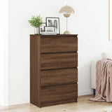 Vidaxl dressoir 60x35x98,5 cm bewerkt hout bruin eikenkleur