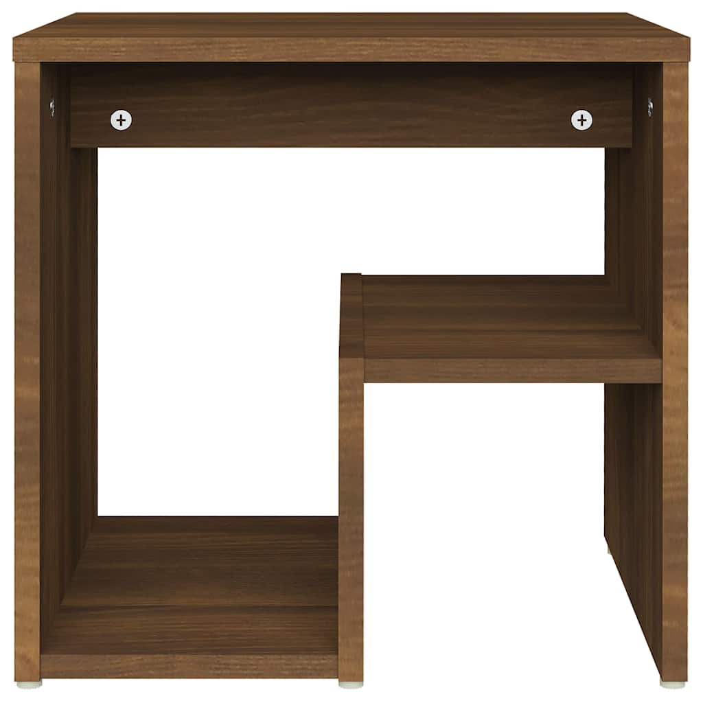 Vidaxl nachtkastje 40x30x40 cm bewerkt hout bruin eikenkleur