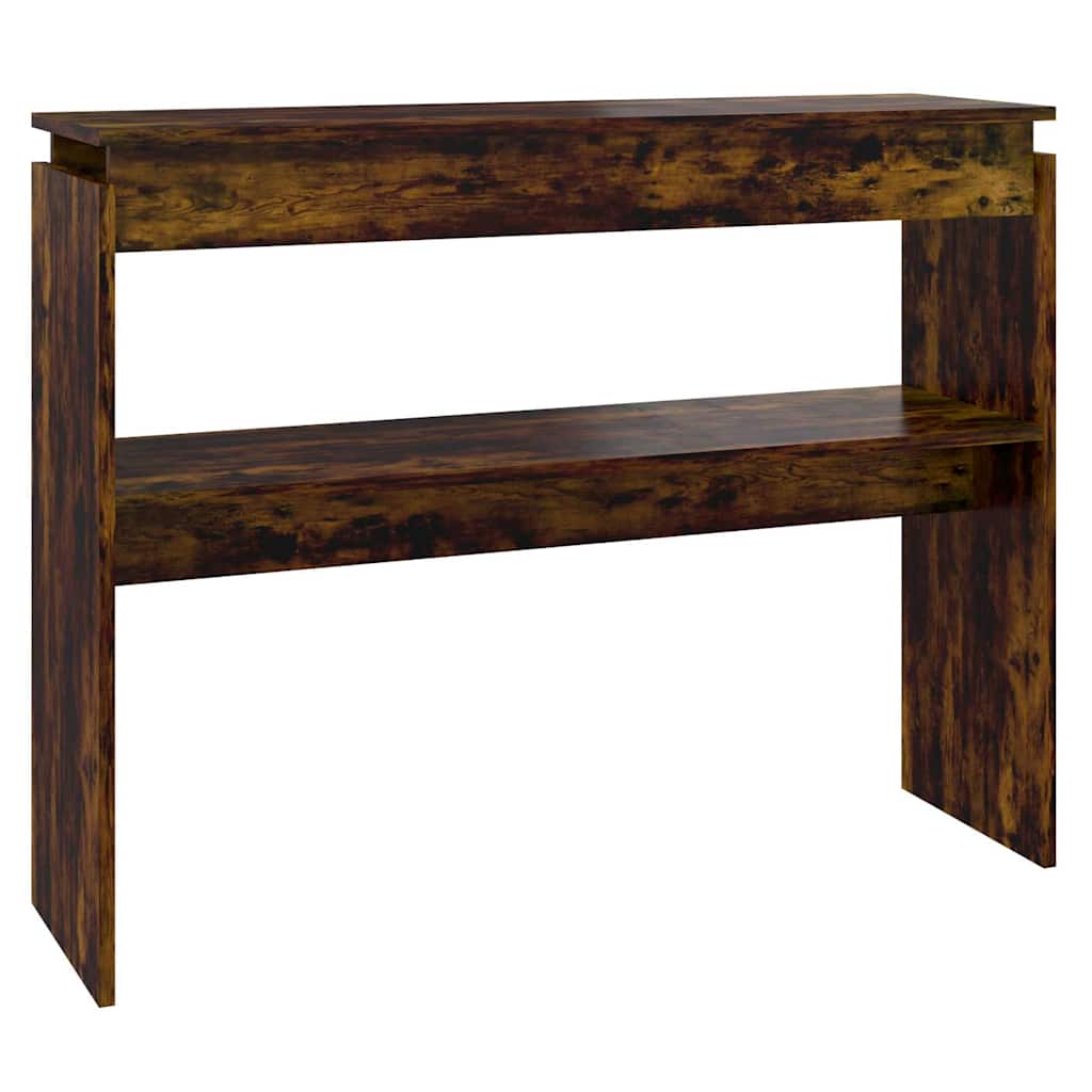 Vidaxl wandtafel 102x30x80 cm bewerkt hout gerookt eikenkleurig