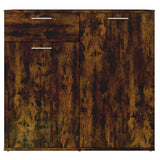 Vidaxl dressoir 80x36x75 cm bewerkt hout gerookt eikenkleurig