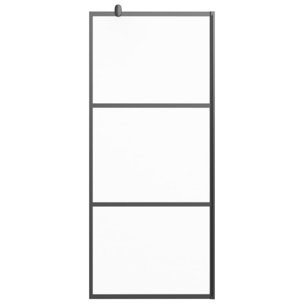 Vidaxl inloopdouchewand 90x195 cm mat esg-glas zwart