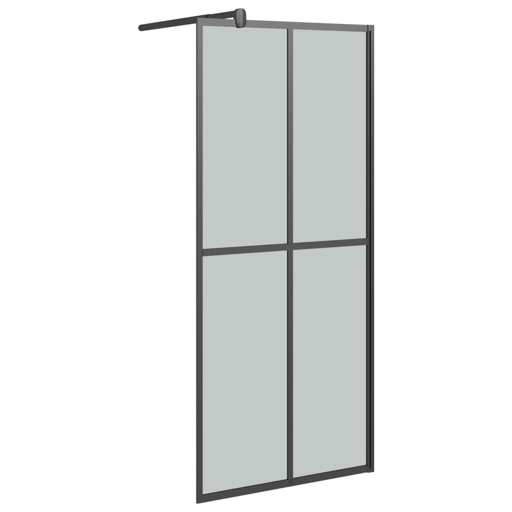 Vidaxl inloopdouchescherm 80x195 cm donker gehard glas