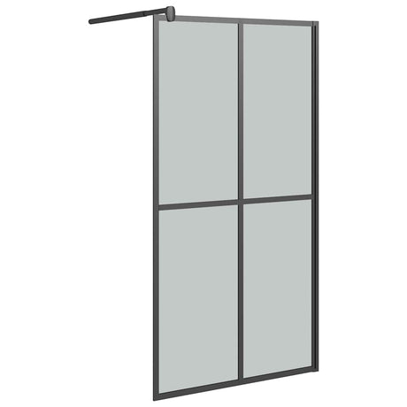 Vidaxl inloopdouchescherm 100x195 cm donker gehard glas