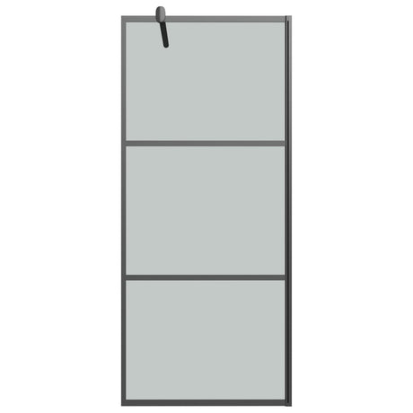Vidaxl inloopdouchewand 80x195 cm donker esg-glas zwart