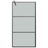 Vidaxl inloopdouchewand 100x195 cm donker esg-glas zwart
