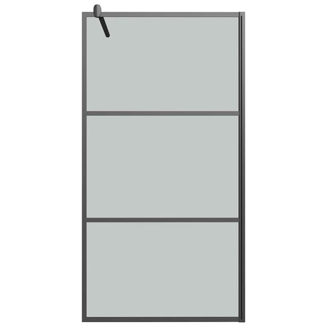 Vidaxl inloopdouchewand 100x195 cm donker esg-glas zwart
