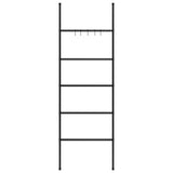 Vidaxl handdoekenrek met 5 niveaus, zwart 58x175 cm, ijzer