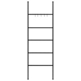 Vidaxl handdoekenrek ladder met 5 lagen 58x175 cm ijzer zwart