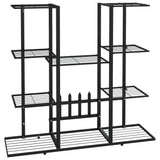 VidaXL Bloemenstandaard 94,5x25x89 cm ijzer zwart