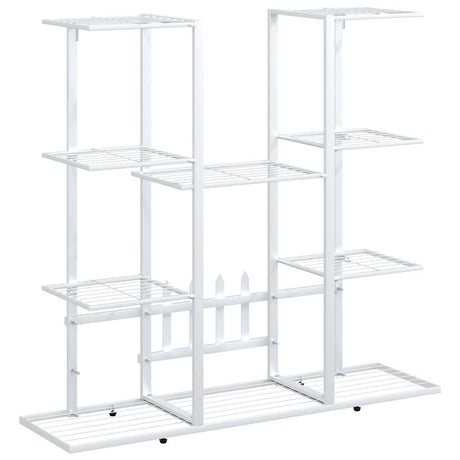 Vidaxl bloemenstandaard 94,5x25x89 cm ijzer wit
