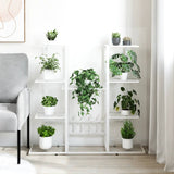 Vidaxl bloemenstandaard 94,5x25x89 cm ijzer wit