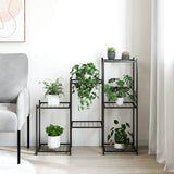 Vidaxl bloemenstandaard 83x25x80 cm ijzer zwart