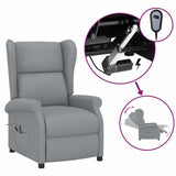 Vidaxl fauteuil elektrisch verstelbaar stof lichtgrijs